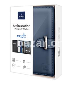 WIWU Ambassador Passport Wallet – Blue Color