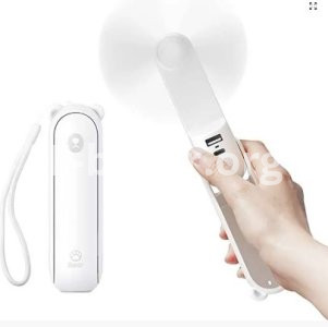 JISULIFE F8X Mini Fan Portable Fan & Power Bank (Upgrade Version)-white Color