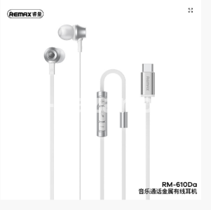 Remax RM-610Da Type-C Earphone – White Color