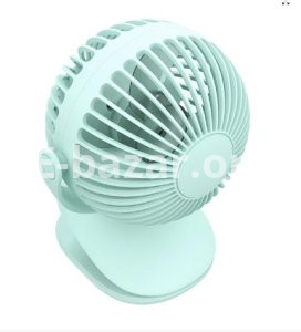 mini Clip Fan 360 Degree Rotation Rechargeable Fan (WiWu FS03)- Light Green Color