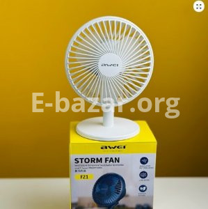 Awei F21 Mini Rechargeable Fan (2000mAh)- White Color