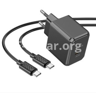 HOCO CS15A PD 30W With Type-C to Type-C Cable – Black Color