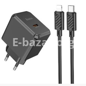 HOCO CS15A PD 30W With Type-C to Type-C Cable – Black Color