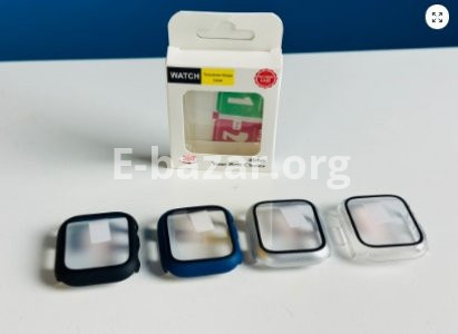 45mm Smartwatch Premium Tempered Glass Case- Black Color