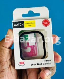 49mm Smartwatch Premium Tempered Glass Case – Crystal White Color