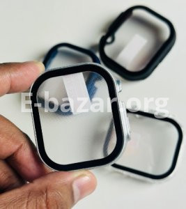 49mm Smartwatch Premium Tempered Glass Case – Silver Color