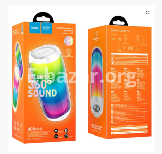 Hoco HC8 Pulsating Luminous Wireless Speaker – White Color