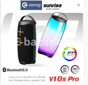 Sanag V10S Pro 10W RGB Bluetooth Speaker – Black Color