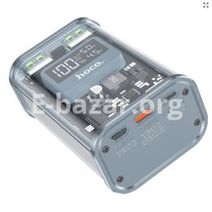Hoco J105 22.5W Crystal Fast Charging Power Bank 10000 mAh – Gray Color