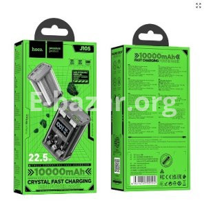 Hoco J105 22.5W Crystal Fast Charging Power Bank 10000 mAh – Gray Color