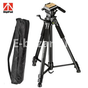 Best Quality Video Tripod For DSLR, Camcorder, Smartphone- DIGIPOD TR-688V (5.5 feet)