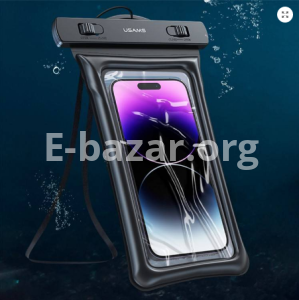 USAMS Phone Waterproof Pouch 7 inch (US-YD011)- Black Color