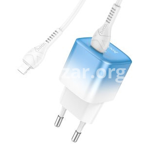 Hoco C101A PD 20W Fast Mini Travel Charger Adapter With Type C To Lightning Cable