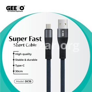 Geeoo DC-15 3A Type-C Short Cable – 30cm