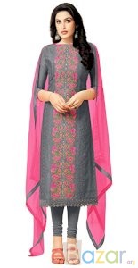 Heavy Chanderi Unstitched Suit Set
