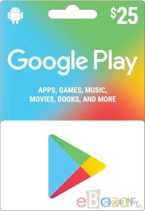 GOOGLE PLAY GIFT CARD $25 (USA)